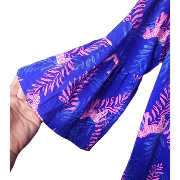 Lilly Pulitzer Teigen Tunic Dress in the Blue Dazzle Zebra Print Size Small - Picture 5 of 11